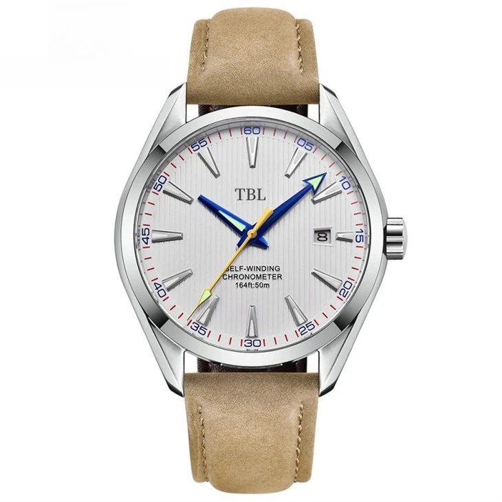Montre mécanique entièrement automatique et étanche pour homme, montre de plongée, fond transparent, pointeur en saphir, fond transparent