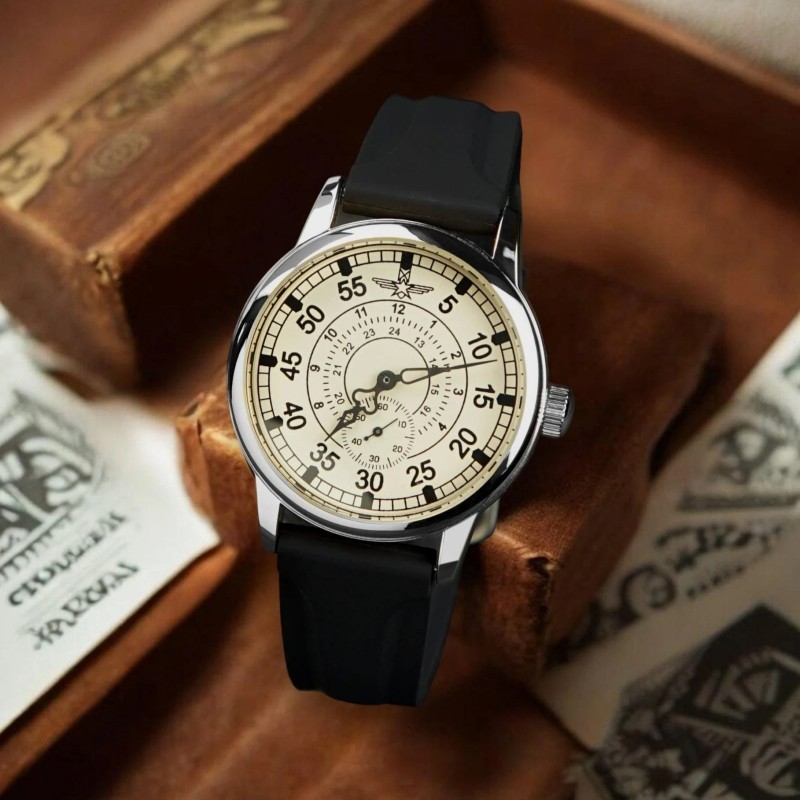 Montre pour hommes avec bracelet en cuir et mouvement de luxe OEM