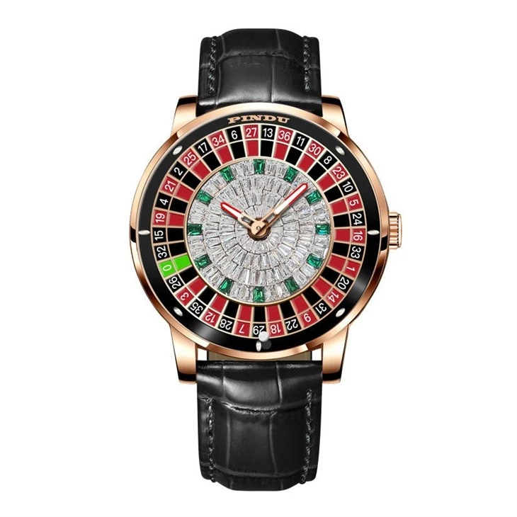 Montre mécanique NH35 Jacob pour homme, mouvement japonais de luxe, disque de jeu rotatif, montre de casino à roulette