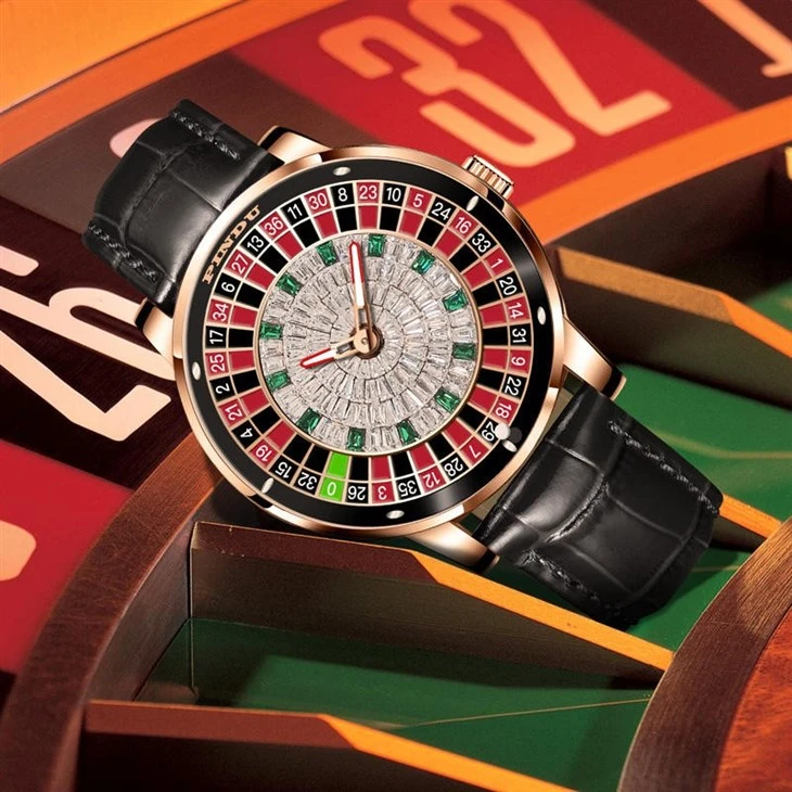 Hot Sell Luxury Japan Movement Watches Gambling Disk Rotate Mens Jacob Mechanical NH35 Watch Roulette Casino Watch
