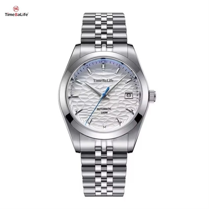 Montre mécanique automatique pour hommes, plongée à 100 m, en acier inoxydable