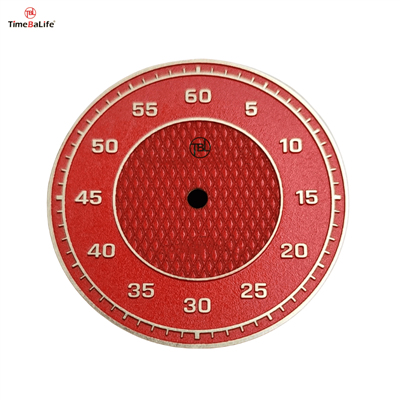 Cadran de montre sur le tableau de bord rouge de haute qualité personnalisé
