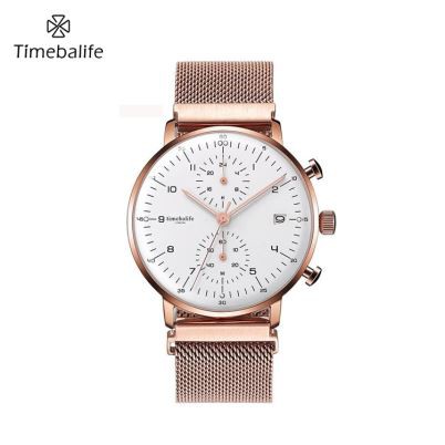Montre Femme Mesh Steel Band Chronograph